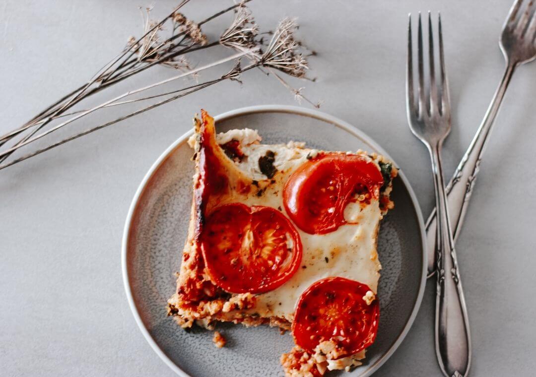 vegane Blumenkohl-Lasagne mit Spinat / Tante Fine Rezept