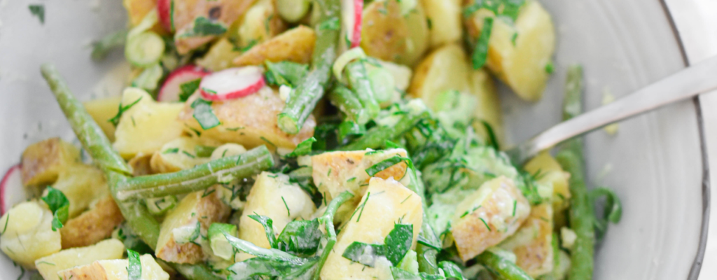 Veganer Kartoffelsalat - Tante Fine